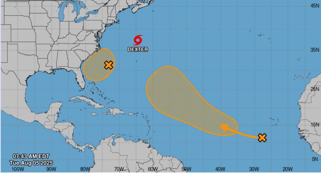 Tempestade Dexter perde força, mas Atlântico segue em alerta com novas ameaças tropicais